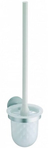 Kela Toilettengarnitur Abramo aus Aluminium in weiß, 11.5 x 11.5 x 44 cm