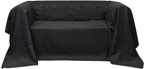 vidaXL Tagesdecke Anthrazit 210x280cm Sofaüberwurf Plaid Sofa Couch Decke