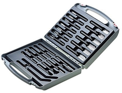 Johannes Giesser Messerfabrik Garnierkoffer 25-TLG Messer, Grau, M