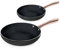 Tower T800000RB Linear Non Stick Induction Frying Pans Set, Cerasure Coating, Black And Rose Gold, 2 Piece, 24/28 cm