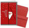 NEUSER PAPIER 200x Weihnachtskarten-Set DIN A6 mit rotem Weihnachtsmann Motiv - Faltkarten mit passenden Umschlägen - Modern Abstrakt - Weihnachtsgrüße für Firmen und Privat
