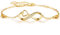Billie Bijoux 925er Sterling Silber Unendlichkeit Herz Endless Love Symbol Charm verstellbares Armband White Gold Plated Frauen Geschenk zum Abschluss Geburtstag Valentinstag Weihnachten (Gold)