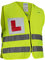 Oxford Unisex Bright Vest L (M/L) Warnweste mit Reißverschluss und L-Platte (Lernteller), gelb