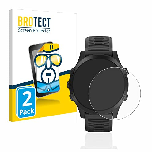 brotect Protection Film compatible with Garmin Forerunner 945 | 2 Pack Clear Screen Protection Made in Germany High Clarity Anti-Scratch Anti-Fingerprints Case-Friendly Bubble-Free