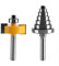 1/2H - 1/4 Rabbet Router Bit with 7 Adjustable Bearings Set for Woodworking and DIY Tools