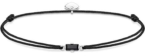 Thomas Sabo Damen Armband Little Secret Schwarzer Stein Baguette-Schliff 925 Sterling Silber LS0105-401-11-L20v