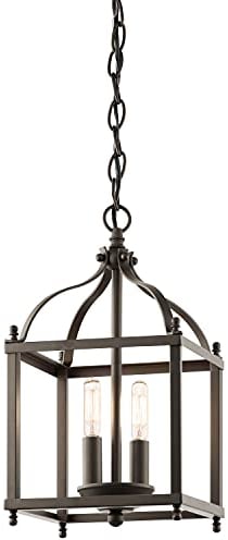 Licht-Erlebnisse Exquisite Hängeleuchte THOREN Bronze eckig verstellbar Rustikal Design Lampe 2-flmg Esszimmer Wohnzimmer