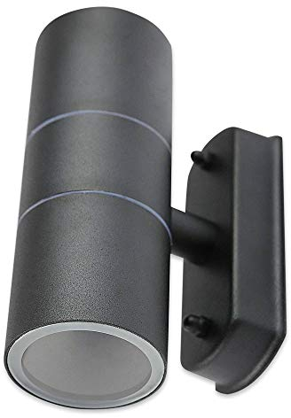 LED Wandleuchte Außen anthrazit 7 Watt neutralweiß - IP44 Up und Down Außen-Leuchte aus Aluminium - 2x GU10 Außenstrahler Garten-Lampe