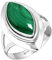 Jeweloporium Grün Real Malachit 925 Sterling Silber Ringe für Damen Edelstein Handgefertigt Silber Ringe Größe 57(18.1) Freundschaftstag Geschenk Cocktail Schmuck
