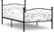 vidaXL Bettgestell mit Lattenrost Metallbett Einzelbett Bett Schlafzimmerbett Bettrahmen Ehebett Schlafzimmermöbel Schwarz Metall 100x200cm