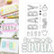 ECMQS Baby Products 1 Satz DIY Stanzschablonen Und Silikon Stempel Scrapbooking Stanzmaschine Schablonen Stanzformen Für DIY Scrapbooking Fotoalbum Dekor Karten