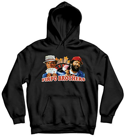 Terence Hill Bud Spencer Hoodie - Zwei sind Nicht zu bremsen - Firpo Brothers (schwarz) (M)