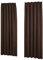 Deconovo Thermovorhang Vorhang Gardinen mit Kräuselband Blickdicht Lärmschutz, 138x140 cm(HöhexBreite), Dunkelbraun, 2er Set