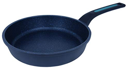 Arcos Serie Thera | Antihaft-Pfanne | Aluminiumguss | Geeignet für jede Küche | Ergonomischer Kunststoff- und Silikongriff | Energiesparsystem | Spülmaschinenfest | Farbe Schwarz und Blau (24 cm)