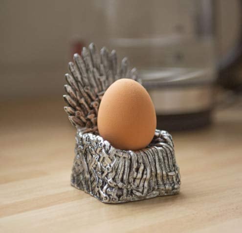 Marco Paul Novelty Throne Egg Cup Kitchen Egg Holder Iron Chair Replica Miniature Gift Iron Throne GOT Fan Present Tableware Home Décor