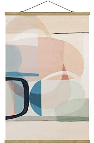 Stoffbild mit Posterleisten - Multiform III 150cm x 100cm Eiche