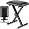 CAHAYA keyboardbank 3-Fach höhenverstellbar klavierbank klappbarer Klavierhocker X-förmig Klavier Sitzbank Pianobank stabil Piano Stool Gepolsterter Klavierstuhl CY0257