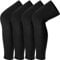 Tatuo Sports Compression UV Long Leg Sleeves for Running Basketball Football Cycling and Other Sports for Men, Women, Youth (Black,4 Pieces), Black, XL