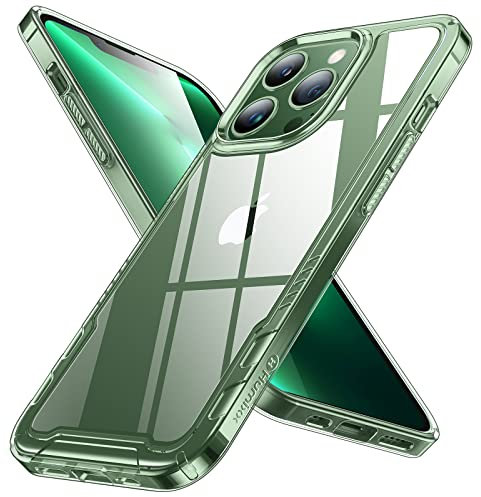 Humixx Crystal Clear Case for iPhone 13 Pro Max [Never Yellowing] [Indestructible Military Protection] Shockproof iPhone 13 Pro Max Mobile Phone Case Hard PC Back and Thin Transparent Silicone