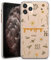 TULLUN Handyhülle für iPhone 13 Mini - Klare Hartplastik Abdeckung Wild Bienen und Blumen Stil Text - Honig