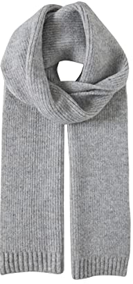 ICHI IHIAIVO SC Damen Schal Winterschal Rippstrick leicht elastisch unifarben, Größe:ONE, Farbe:light grey melange (200420)