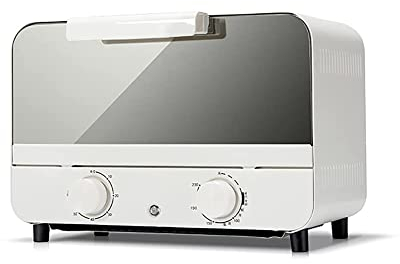 Mini forno da 10 litri, forno a convezione, forno per friggitrice ad aria, macchina per la cottura, macchina per la cottura del pane con controllo della temperatura del tempo, forno elettrico per cu
