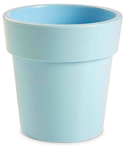 Tradineur - Maceta de plástico Redonda con aro Desmontable, macetero, Tiesto para Plantas, Flores, balcón, terraza, hogar, 890 ml, 12 x 12 cm, Color Aleatorio