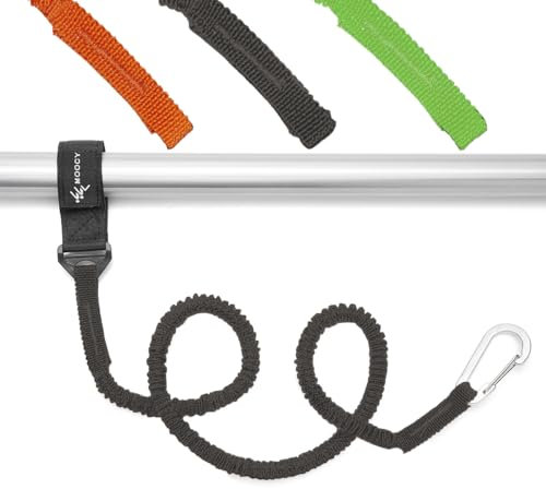 MOPHOEXII Kajak Paddle Leash Kajak Rod Leash Kajak Paddle Lanyard Dehnbar Coiled Lanyard Leine Kajak Angeln Zubehör für Kajak und Paddel