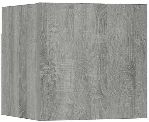 vidaXL Wall Mounted TV Cabinet - Sleek, Classic Design - Durable Engineered Wood - Versatile Storage with Ample Space - Grey Sonoma Finish - Ideal for Living Room and Bedroom