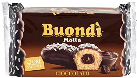 Motta Buondì Cioccolato Snack Dolce da forno con farcitura al cioccolato Süßer Snack Backwaren mit Schokoladenfüllung (6 x 46g) 276g