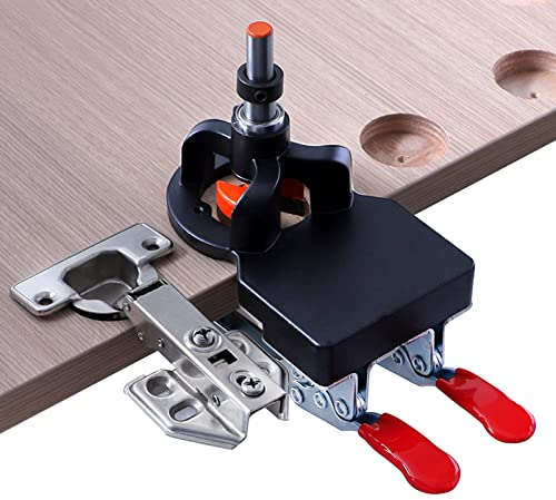 Treesunshine 35 mm Scharnier Bohrschablone, template hinge 35 mm, Bohrschablone Türbeschlag, Tischler Lochsägevorrichtung, Bohrschablone Topfscharnier, für Holzbearbeitung DIY werkzeug,Dreilager