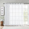 PONY DANCE 180 Inch Wide Voile Curtain for Room Divider - Single Large Width Door Net Curtain Semi Transparent Sheer Window Treatment Privacy Protected for Patio Door/Living Room/Kitchen, White