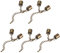 sourcing map 10 Satz 10mm Leder Kordel Endkappen mit Karabinerverschlüssen und Verlängerungskette für DIY Herstellung Armbänder Bronze Ton