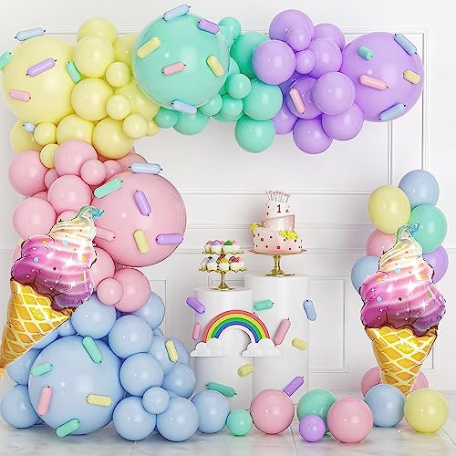 142 Stück Luftballons Pastell, Ballons Pastell Farben Luftballons für Ballongirlande Bunte Luftballons Helium Geeignet, für Geburtstagsdeko, Party Deko, Babypartys und Hochzeiten