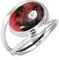 Jeweloporium Real Rosa Rhodonit in schwarzem Mangan 925 Silber Ringe für Damen Edelstein viktorianisch Silber Ringe Größe 62(19.7) Weihnachten - Geschenk Handgefertigt Schmuck