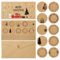 BIROYAL Aufkleber 100 Stk. Etiketten selbstklebend, Weihnachten Sticker 10 Motive Weihnachtsaufkleber aus Kraftpapier zum Beschriften, Etiketten für Umschlag, Geschenktüten(Beschreibbar)