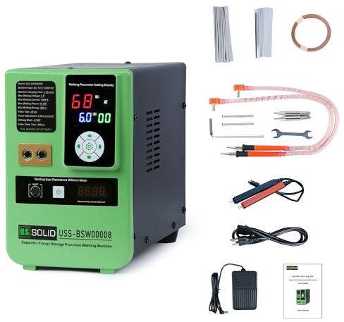 U.S. Solid USS-BSW08 Saldatrice a punti per Batterie 42 KW 7000A Portatile Alta PotenzaCondensatore Energia Deposito Polso Saldatura Macchina per 18650, LiFePO4 e Rame Metallo Saldatrice