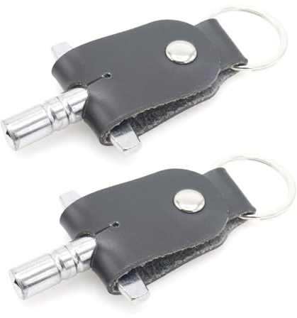 CashBeat Schlagzeug-Stimmschlüssel, T-förmiges Design mit Leder-Schlüsselanhänger, universelles Schlagzeug-Einstellzubehör für alle Schlagzeug-Kits, langlebig, praktisch und unverzichtbar für Musiker,