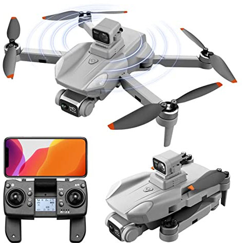 BROLEO Drones with Camera for Adults 4k, Obstacle Avoidance Drone, GPS Drone with 1km Remote Control Range, Auto Return Home, Brushless RC Quadcopter, Follow Me