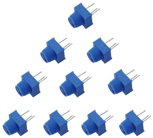 HAYCHE 100 Stück 3386P-1-103 Trimpot Potentiometer 10 KΩ 10 K Ohm Single Turn Breadboard Trim Potentiometer Widerstand mit Knopf für