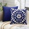2er Set Kissenbezug Blau 50x50cm Kissenbezüge Gemütliche Kissenbezug Moderne Mandala Muster Dekoration Kissenbezüge Super Weiche Kissenhülle Sofakissen Couchkissen für Schlafzimmer Wohnzimmer