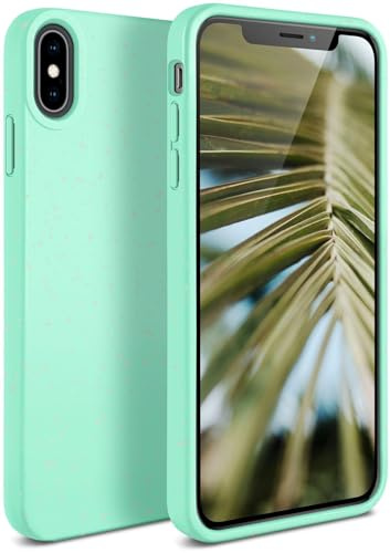 ONEFLOW Sama Sama Case kompatibel mit Apple iPhone XS Max – Nachhaltige Handyhülle aus Pflanzenfasern, Hülle biologisch abbaubar ohne Plastik, vegan und umweltfreundlich – Türkis