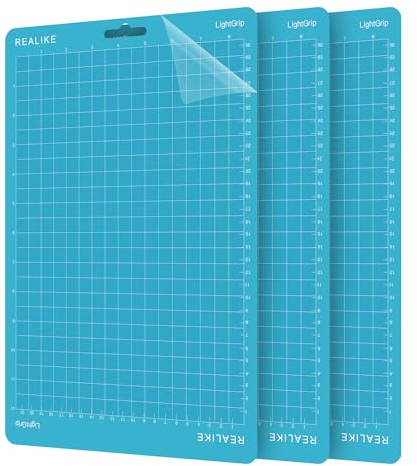 REALIKE Schneidematte für Cricut Joy Xtra Schneidemaschine 8.5X12inch 21.6 cm x 30.5 cm Light Grip Matte Blau Klebende Klebende Schneidematten