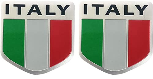 Italien Flagge Auto Aufkleber Aufkleber 2 Teile/Satz 3D Aluminium Körper Aufkleber Auto Motorrad Dekor Aufkleber Auto Styling Zubehör