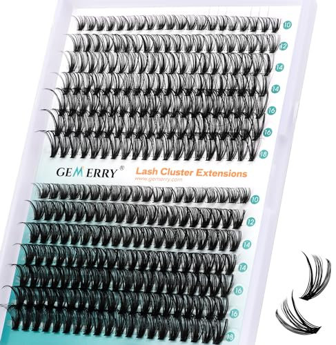 GEMERRY Faux Cils Bouquet Extension Cils Cluster Cils Volume Russe DIY à la Maison 30D/40D 0.07mm D Curl 10-18 Mix Volume Soie Cils Grappe de greffage soie Prefait (30D+40D-0.07D-10-18mm)