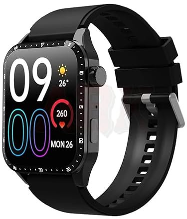 18 Pro Max Smart Watch Donna Uomo Bluetooth Chiamate Monitoraggio Frequenza Cardiaca JS18Promax Smartwatch PK HK9 DT8 HK8 Ultra (nero)