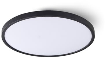 Jandei - Plafón LED 36W CCT, 40cm diámetro, Marco Negro.Instalación en Superficie. 3000K-4200K-6000K Dormitorio, Salón, Cocina, Hogar, Negocio.