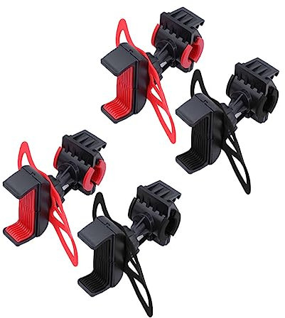 JECOMPRIS 4 Stück-Pack Motorrad Handyhalterung für Lenker, Abs Silikon