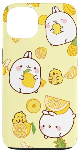 Molang Piu Piu Süßes Häschen Küken Pastell Gelb Obst Spaß Hülle für iPhone 13
