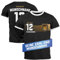 MoonWorks® Herren T-Shirt Deutschland Trikot EM 2024 Fußball personalisiert Fanshirt Retro Deutschlandshirt schwarz-weiß XXL